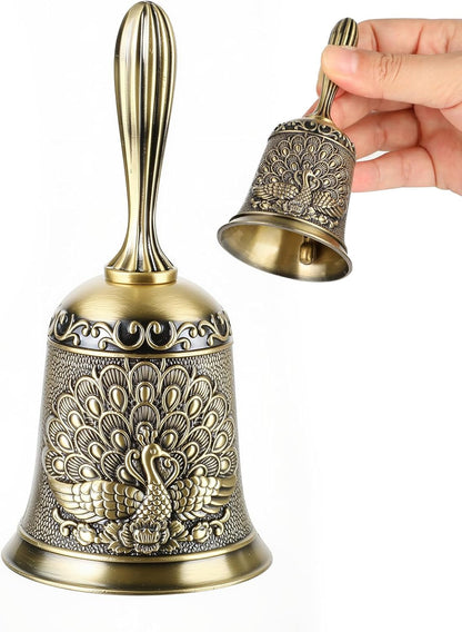 Hand Bell Ringing Bells Loud Service Call Bells Handbells for Seniors Bedside Wedding Dinner Meditation V1258-DP02-B-4151