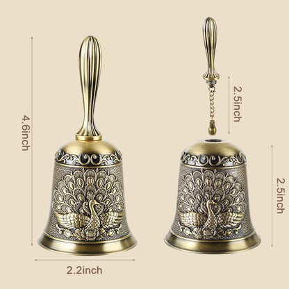 Hand Bell Ringing Bells Loud Service Call Bells Handbells for Seniors Bedside Wedding Dinner Meditation V1258-DP02-B-4151