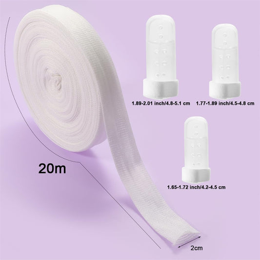 Tubular Stockinette Gauze Finger Tubular Bandage 21.9 Yard Breathable Net Wound Dressing Retainer for Thumb V1258-DP02-B-4154