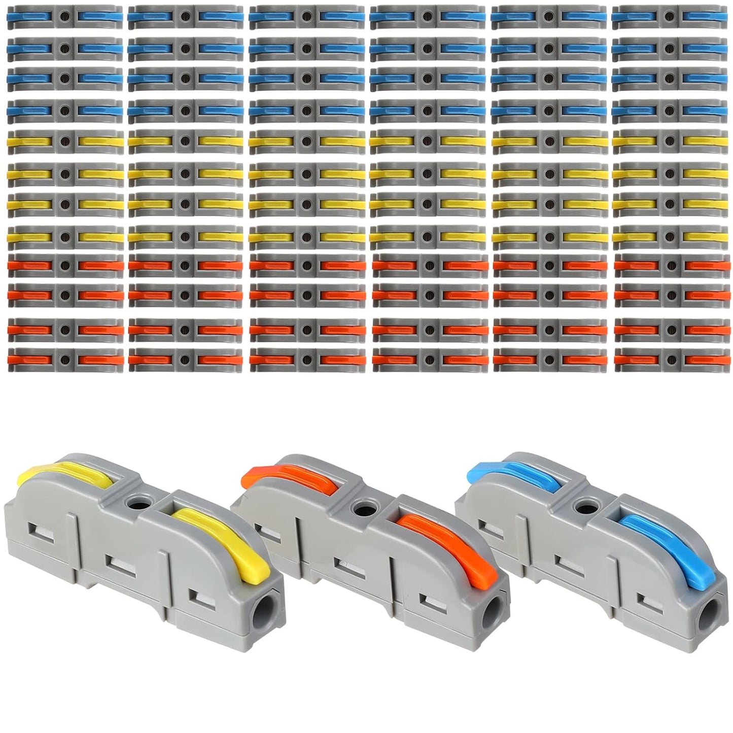 Lever Wire Connectors Kit 34PCS Quick Connect Wire Splice Conductor Compact Connectors Inline Wiring Splices V1258-DP02-B-4160