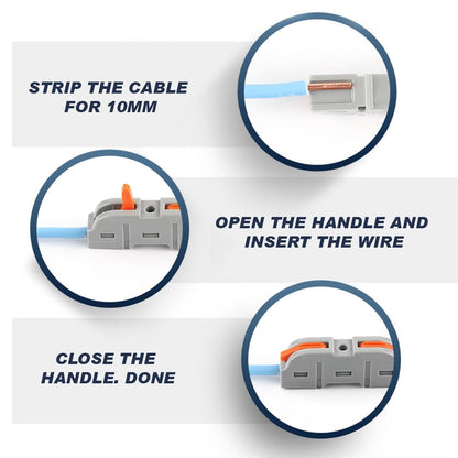 Lever Wire Connectors Kit 34PCS Quick Connect Wire Splice Conductor Compact Connectors Inline Wiring Splices V1258-DP02-B-4160