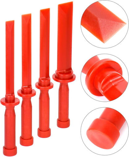Plastic Chisel Scraper Set, 3/4", 7/8", 1", 1-1/2" Chemical Resistant Scraper Tool, No-marring Plastic Chisel V1258-DP02-B-4162