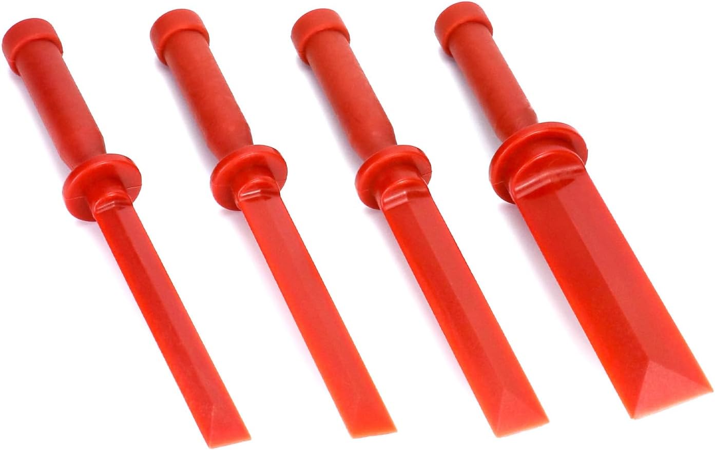 Plastic Chisel Scraper Set, 3/4", 7/8", 1", 1-1/2" Chemical Resistant Scraper Tool, No-marring Plastic Chisel V1258-DP02-B-4162