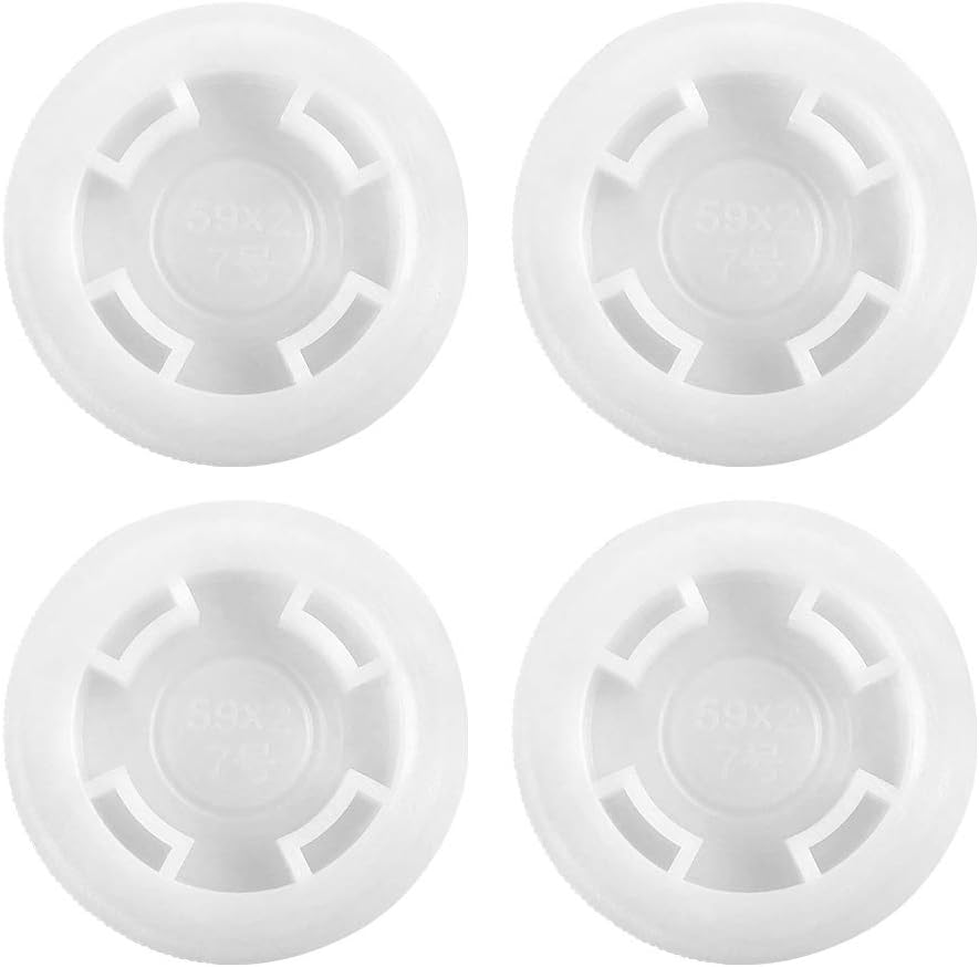Bung Cap with 2" Thread Size for 55 Gallon Plastic Drums, 4 Pack Poly Buttress Drum Bung, Fine Thread V1258-DP02-B-4164