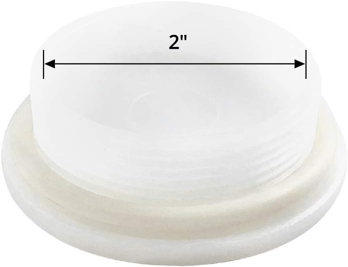 Bung Cap with 2" Thread Size for 55 Gallon Plastic Drums, 4 Pack Poly Buttress Drum Bung, Fine Thread V1258-DP02-B-4164