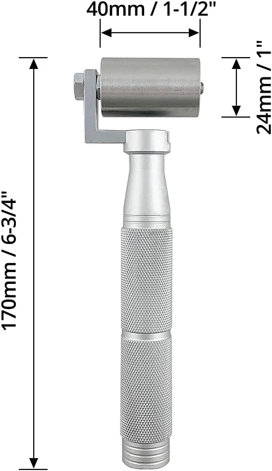 1.5" Stainless Steel Home Wallpaper Seam Roller Wall Paper Construction Tool Seam Flat Roller Paint Tool V1258-DP02-B-4167