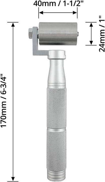1.5" Stainless Steel Home Wallpaper Seam Roller Wall Paper Construction Tool Seam Flat Roller Paint Tool V1258-DP02-B-4167