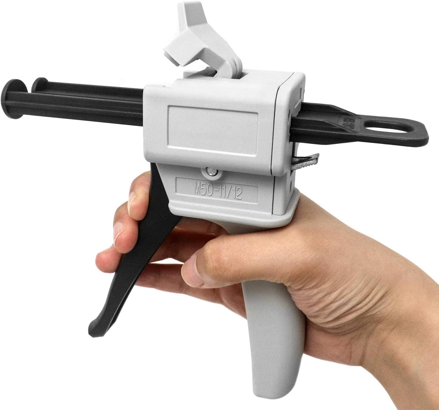 50ml Dual Cartridge Dispensing Gun - Adjustable 1:1 & 1:2 Ratio Manual Applicator for Epoxy, Resin, Sealant V1258-DP02-B-4169
