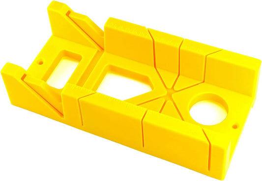12-Inch High Impact Plastic Miter Box with Versatile Cutting Angles and Ruler Scale V1258-DP02-B-4175