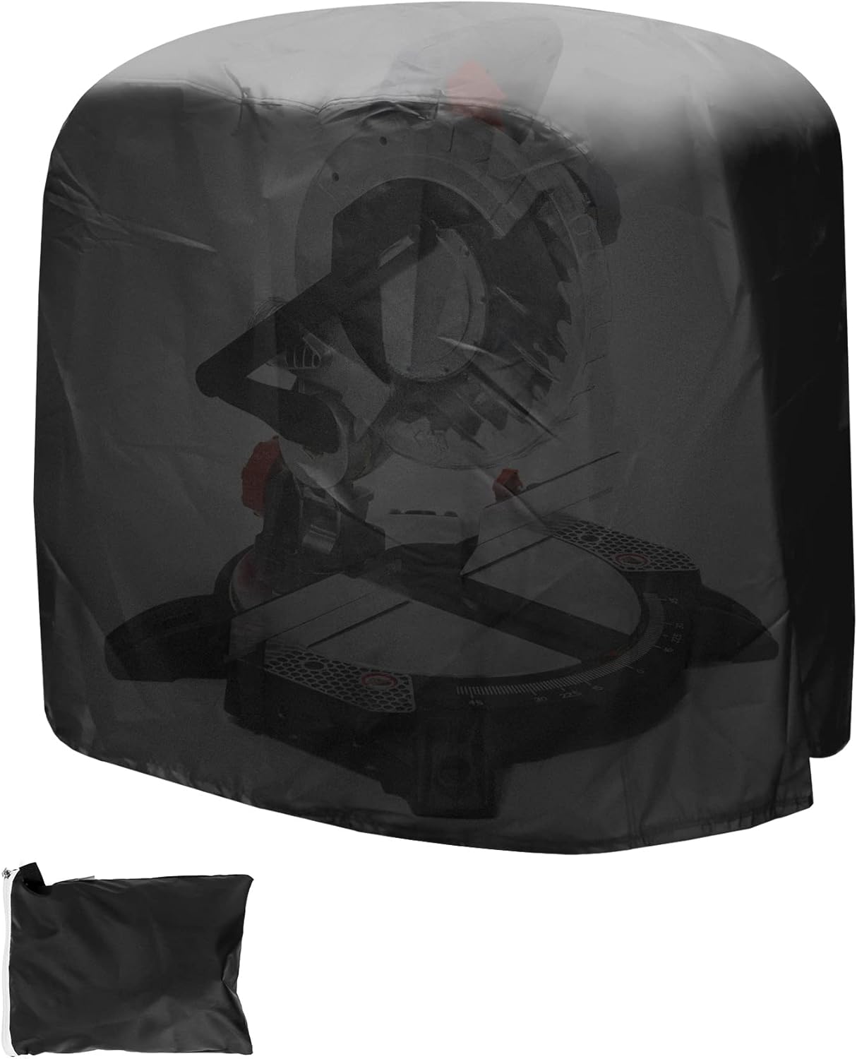 Dustproof Miter Saw Cover, 210D Oxford Cloth with Bottom Drawcord Fits Most Miter Saws, Planers, Machine V1258-DP02-B-4178