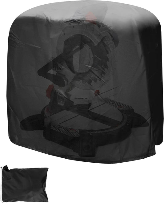 Dustproof Miter Saw Cover, 210D Oxford Cloth with Bottom Drawcord Fits Most Miter Saws, Planers, Machine V1258-DP02-B-4178