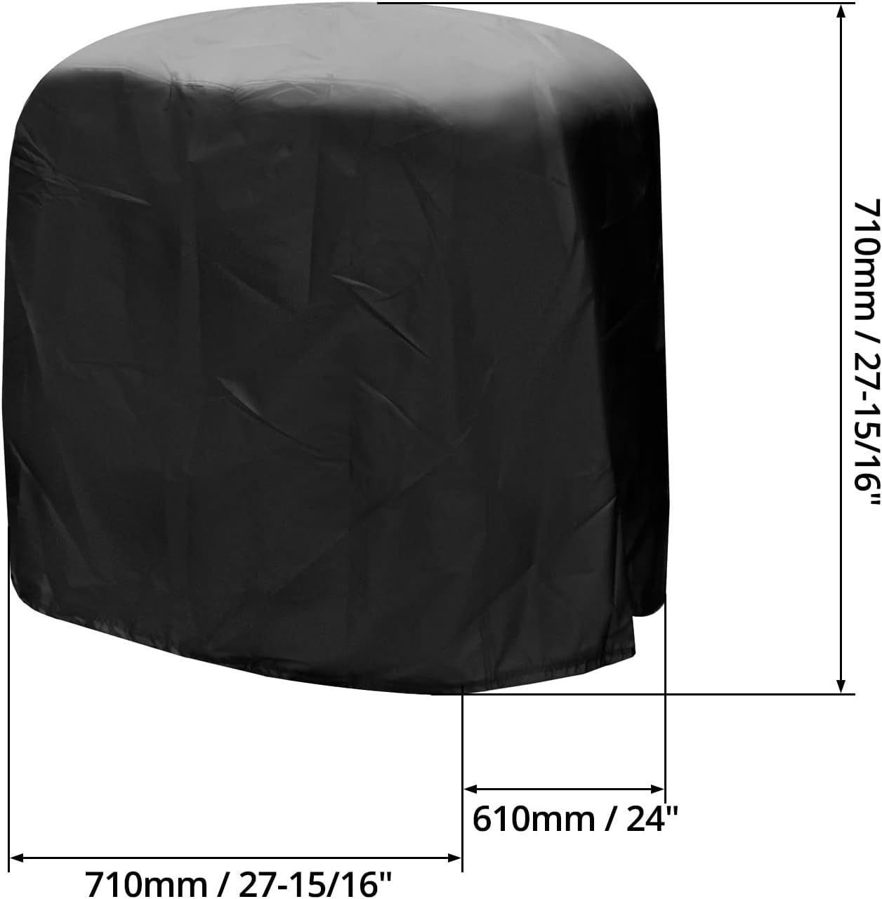 Dustproof Miter Saw Cover, 210D Oxford Cloth with Bottom Drawcord Fits Most Miter Saws, Planers, Machine V1258-DP02-B-4178