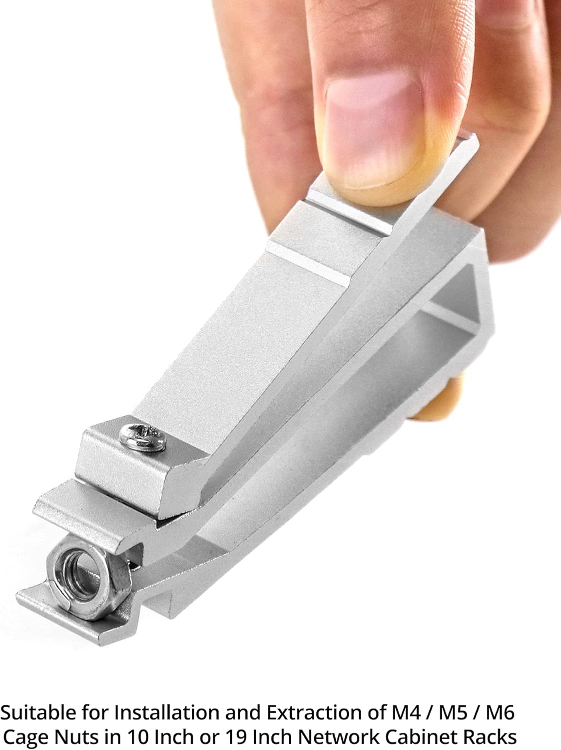 Cage Nut Insertion/Removal Tool for Installing or Removing Cage Nuts in 19 Inch / 10 Inch Server Room Rack V1258-DP02-B-4179