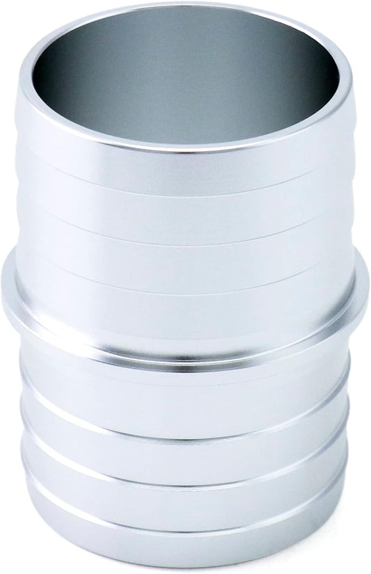 Hose Barb Fittings, 2 Pack 1-1/2" to 1-1/2" Inch Aluminum Alloy Hose Barbed Splicer Mender Union Coupler V1258-DP02-B-4180