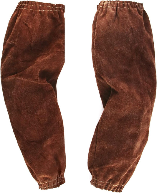 Leather Welding Sleeves, Safety Heat Resistant Arm Protection Welding Sleeves Work Arm Guard for Men & Women V1258-DP02-B-4181