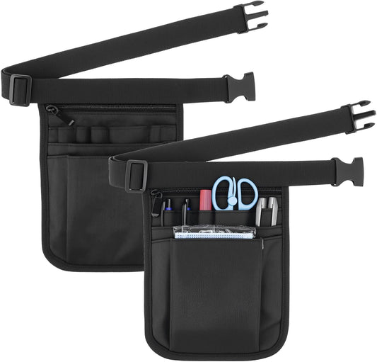 Nurse Waist Pouch Bag for Women Men, 2 Pack Utility Organizer Belt Pouch, Waist Tool Storage Bag, Oxford V1258-DP02-B-4182