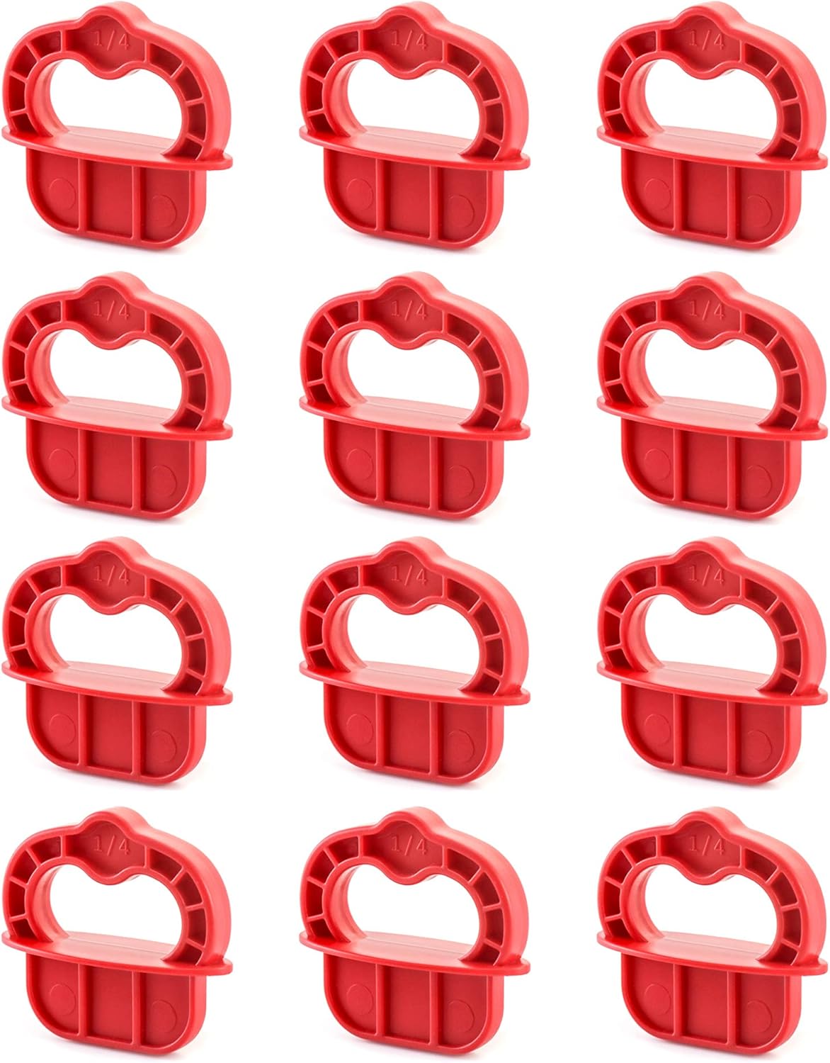 Deck Board Jig, 12 Pcs 1/4" Gap Deck Board Spacer Rings for Pressure Treated, Composite, PVC, Plank V1258-DP02-B-4183