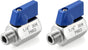 Mini Ball Valve, 2 Pack 1/4" NPT Thread Female and Male 304 Stainless Steel Shut-Off Valves V1258-DP02-B-4184