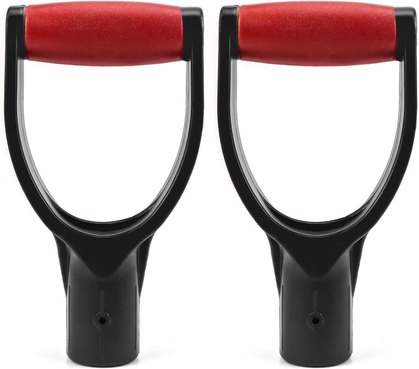 2 Pack 1-1/4" Polypropylene Plastic Spade Handle Shovel D Grip Handle for Digging Raking Tools V1258-DP02-B-4185