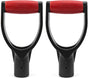 2 Pack 1-1/4" Polypropylene Plastic Spade Handle Shovel D Grip Handle for Digging Raking Tools V1258-DP02-B-4185