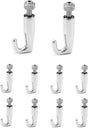 Art Gallery Display Wire Rope Hanger Hooks, 10 Pack Adjustable Metal Hooks Fit 2.0mm Steel Cables Wire Rope, V1258-DP02-B-4188