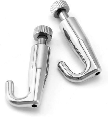 Art Gallery Display Wire Rope Hanger Hooks, 10 Pack Adjustable Metal Hooks Fit 2.0mm Steel Cables Wire Rope, V1258-DP02-B-4188