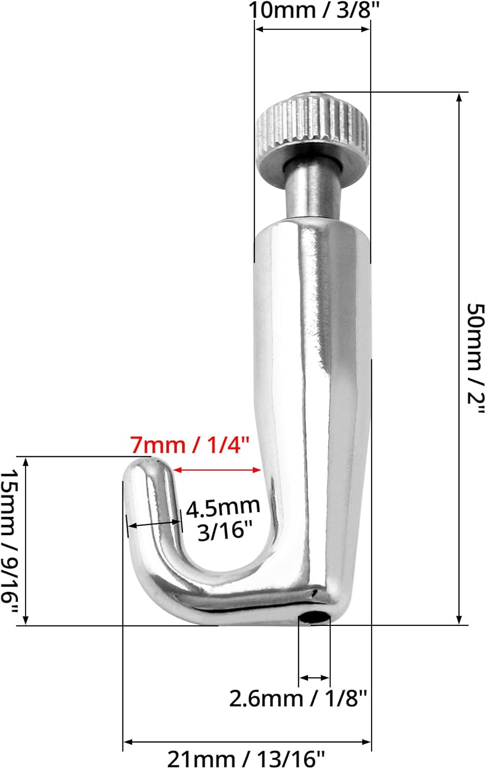 Art Gallery Display Wire Rope Hanger Hooks, 10 Pack Adjustable Metal Hooks Fit 2.0mm Steel Cables Wire Rope, V1258-DP02-B-4188
