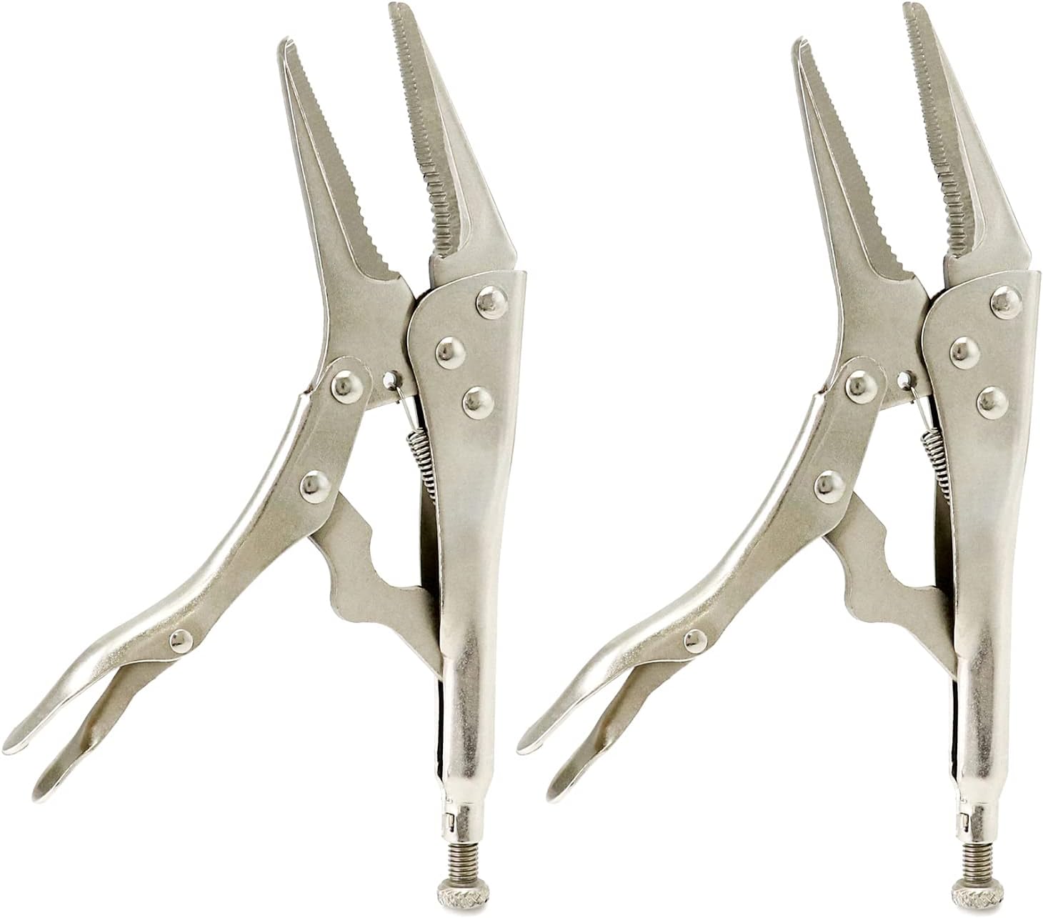 2 Pack Original Locking Pliers - 9" Long Nose, Curved Jaw, 2-3/4" Max Opening V1258-DP02-B-4190