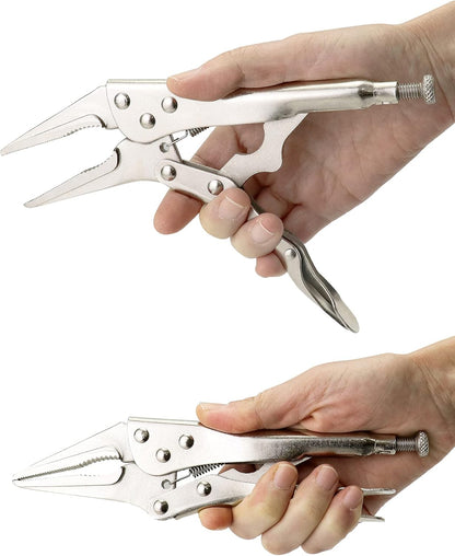 2 Pack Original Locking Pliers - 9" Long Nose, Curved Jaw, 2-3/4" Max Opening V1258-DP02-B-4190