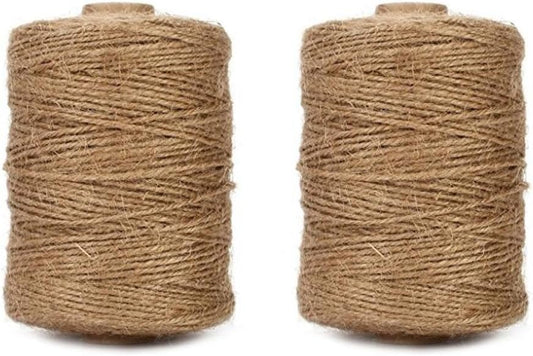 1000 Feet Natural Jute Twine, 2mm Twine String for Arts and Crafts, Gardening, Gift Wrapping, Packaging, V1258-DP02-B-420