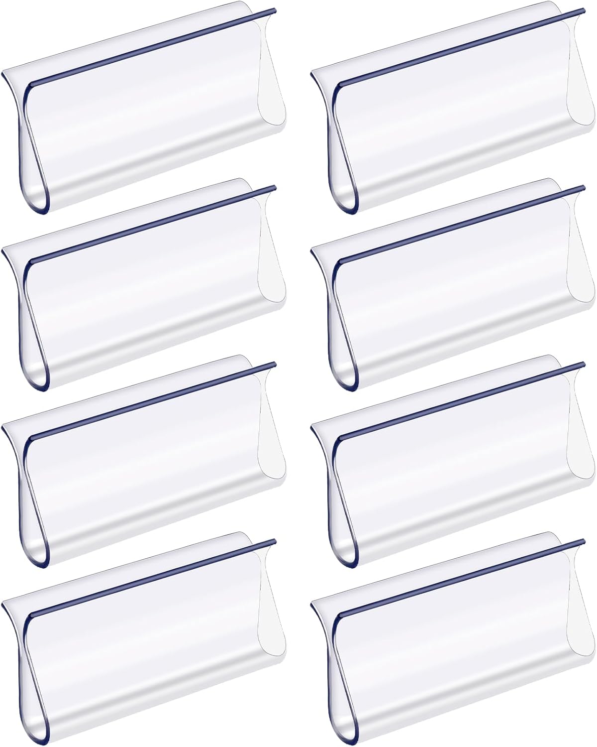 8 Pack Roller Window Shades Pulls, Clear Plastic Window Shades Hem Grips Handles R Type Windows Blinds Shade V1258-DP02-B-4216