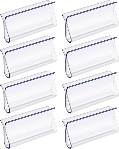 8 Pack Roller Window Shades Pulls, Clear Plastic Window Shades Hem Grips Handles R Type Windows Blinds Shade V1258-DP02-B-4216