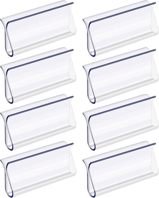 8 Pack Roller Window Shades Pulls, Clear Plastic Window Shades Hem Grips Handles R Type Windows Blinds Shade V1258-DP02-B-4216