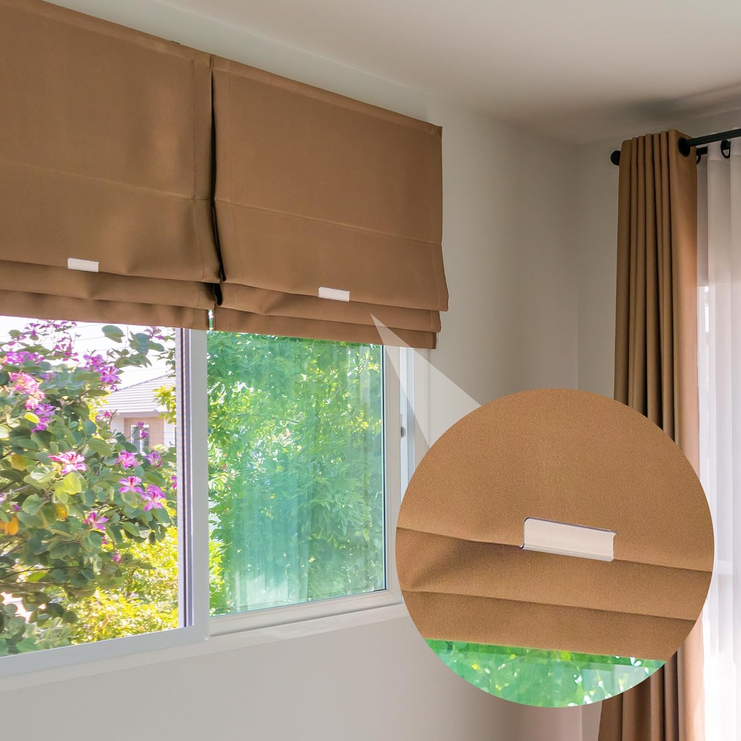 8 Pack Roller Window Shades Pulls, Clear Plastic Window Shades Hem Grips Handles R Type Windows Blinds Shade V1258-DP02-B-4216