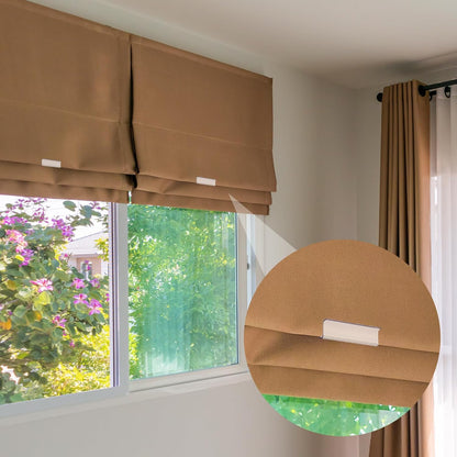 8 Pack Roller Window Shades Pulls, Clear Plastic Window Shades Hem Grips Handles R Type Windows Blinds Shade V1258-DP02-B-4216
