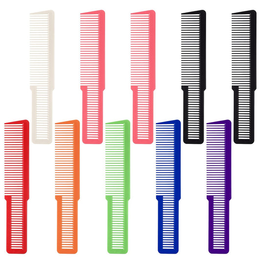 10 PCS Barber Combs, Hair Cutting Combs Professional Fine Tooth Comb Flat Top Clipper Comb Blending V1258-DP02-B-4217