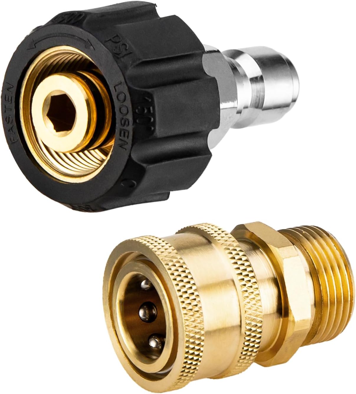 Pressure Washer Adapter Set, Quick Connect Kit, M22 14mm to 3/8 Inch Quick Connect Pressure Washer Hose V1258-DP02-B-437
