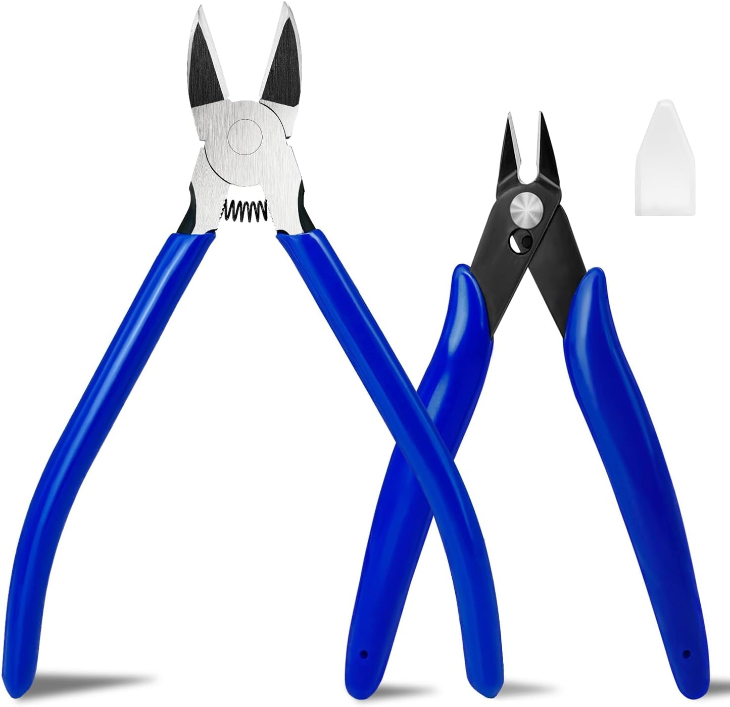 2 Pack Wire Cutters Set, 6" and 5" Ultra Sharp Flush Cutters, Carbon Steel Wire Cutters for Crafting, V1258-DP02-B-443