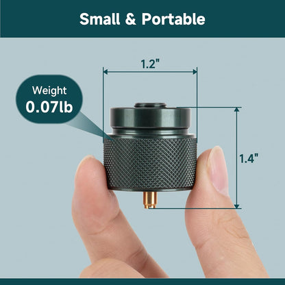 Propane to Butane Adapter, 1 Lb Propane Tank Input and EN417 Lindal Valve Output, Camping Stove Adapter for V1258-DP02-B-447