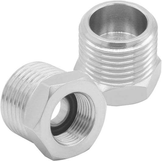 1/2 G Male to 3/8 Compression Female Thread Bushing Pipe Fitting, Nickel Plated Brass Reducer Faucet V1258-DP02-B-448