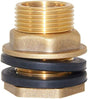 1/2" Female 3/4" Male Soild Brass Water Tank Connector Theaded Bulkhead Fitting With 2 Rubber Rings Stablizing V1258-DP02-B-450