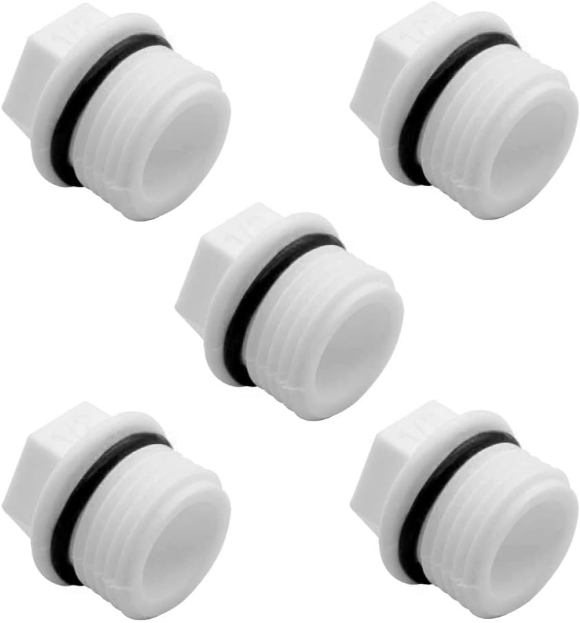 5PCS 1/2" PT Male Thread PPR Pipe Fitting End Caps Connector Plug V1258-DP02-B-465