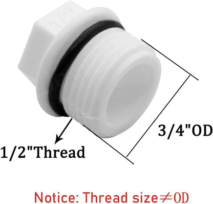 5PCS 1/2" PT Male Thread PPR Pipe Fitting End Caps Connector Plug V1258-DP02-B-465