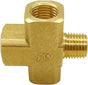 Brass 1/4" NPT Female x Male 4-Way Pipe Fitting Adapter Tube Coupler Connector Water Gas Oil V1258-DP02-B-469