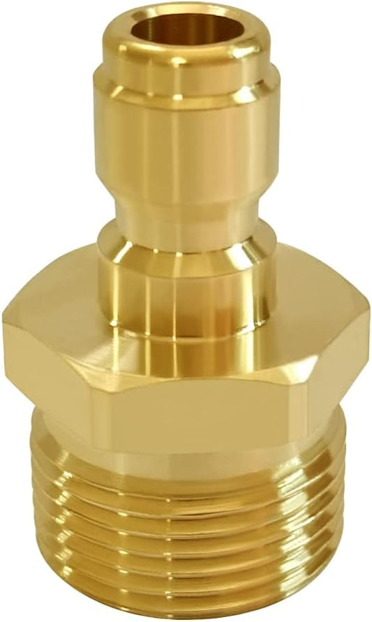 Pressure Washer Coupler M22-14mm Male Thread to 1/4" Quick Connector Plug Fitting for High Pressure Water Gun V1258-DP02-B-476