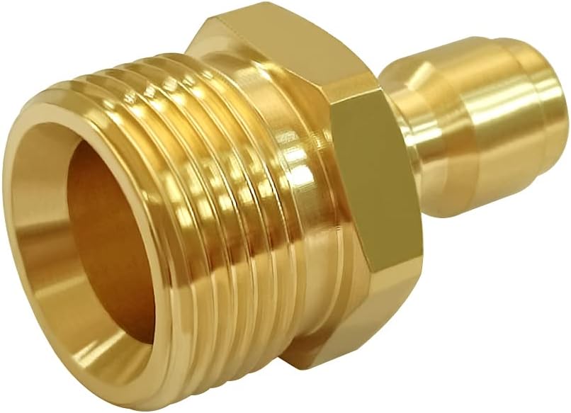 Pressure Washer Coupler M22-14mm Male Thread to 1/4" Quick Connector Plug Fitting for High Pressure Water Gun V1258-DP02-B-476