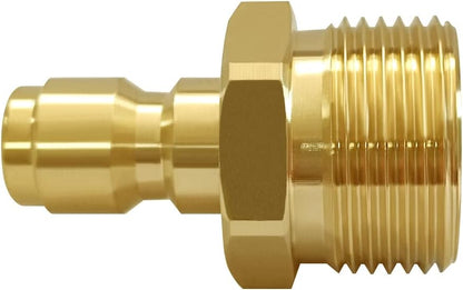 Pressure Washer Coupler M22-14mm Male Thread to 1/4" Quick Connector Plug Fitting for High Pressure Water Gun V1258-DP02-B-476