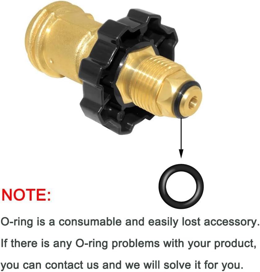 Universal Propane Tank Adapter Converts POL to QCC1 / Type 1,Brass Valve Control Safety Device Propane Hose V1258-DP02-B-483