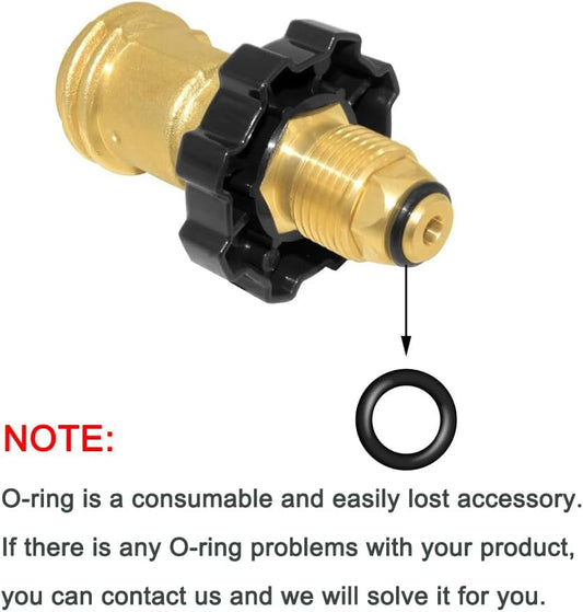 Universal Propane Tank Adapter Converts POL to QCC1 / Type 1,Brass Valve Control Safety Device Propane Hose V1258-DP02-B-483