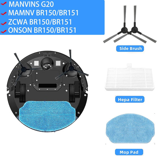 Replacement Parts for MAMNV for ZCWA for ONSON BR150/BR151, for MANVINS G20 2-in-1 Vacuum Cleaner Accessories V1258-DP02-B-49